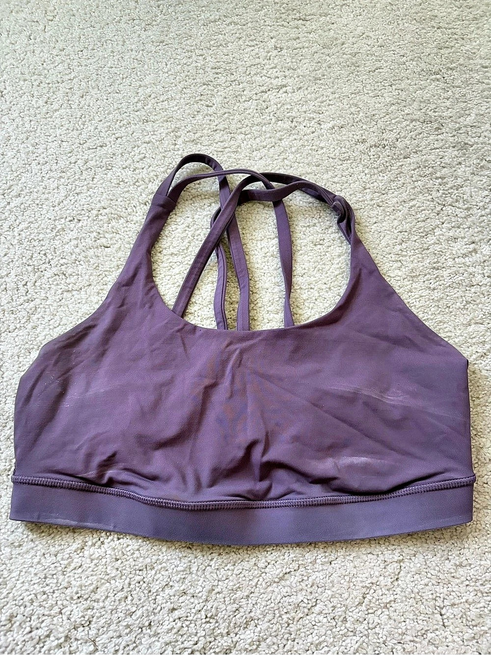 lululemon Energy Bra Purple Strappy Sports Bra